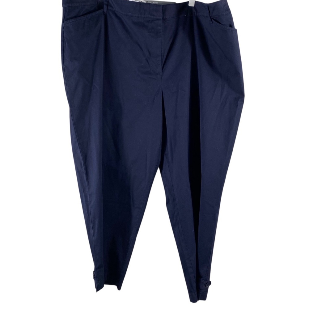 Talbots Perfect Crop Navy Pants 24W NWT